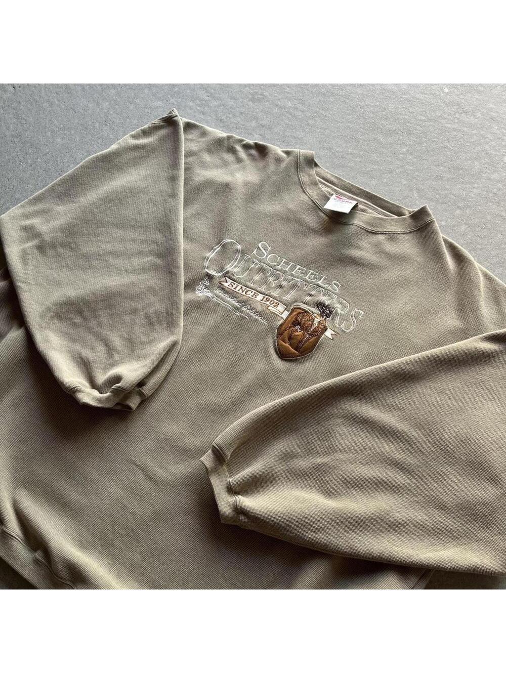 Vintage 90s Scheels Outfitters Embroidered Crewneck